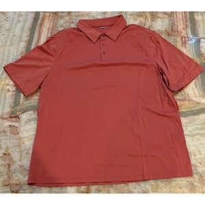 Kit And Ace Mens Polo Shirt Orange Three Button Placket Short Sleeve L